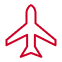 Red plane icon