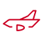 Red plane icon