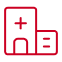 Red hospital icon