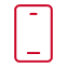 Icône de téléphone rouge