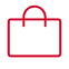 Red shopping bag icon