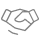 Grey handshake icon