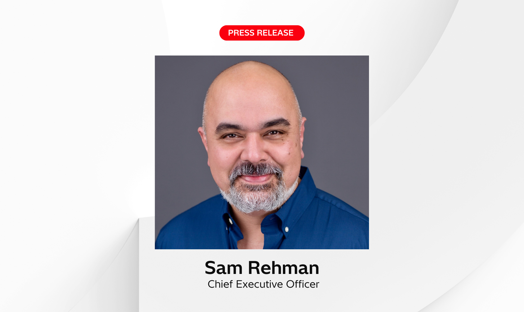Sam Announcement Post and Banner Sam Rehman CEO